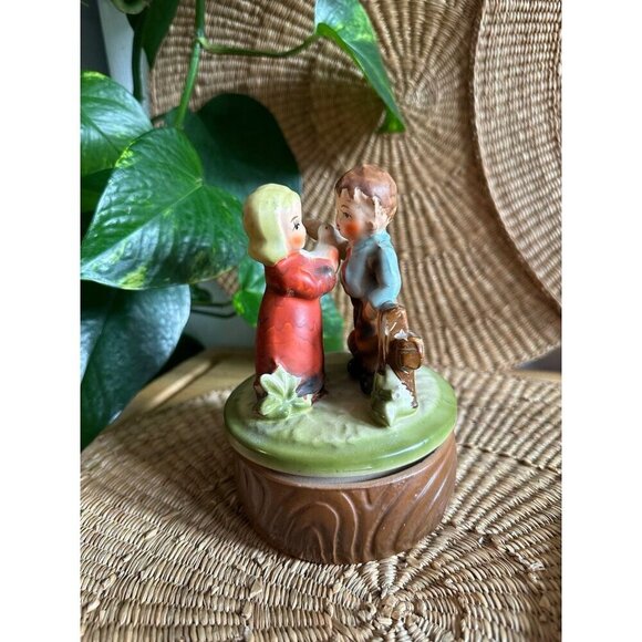 Vintage Rotating Figurine Music Box - Picture 1 of 7